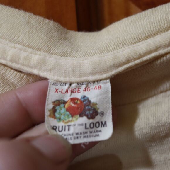 Fruit of the Loom Made in USA Single Stitch T-Shirt 1960s XL Vintage - Picture 10 of 10